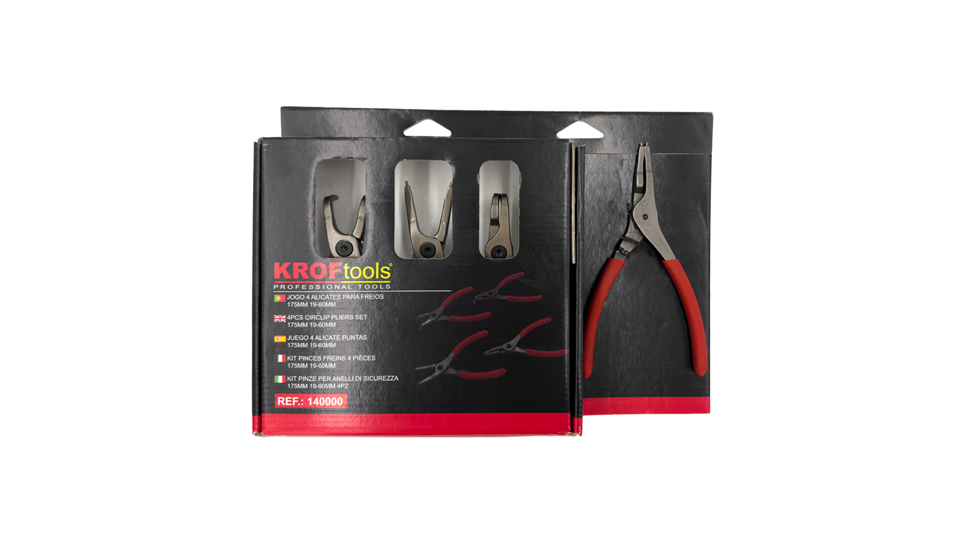 JUEGO 4 ALICATE PUNTAS 175MM 19-60MM