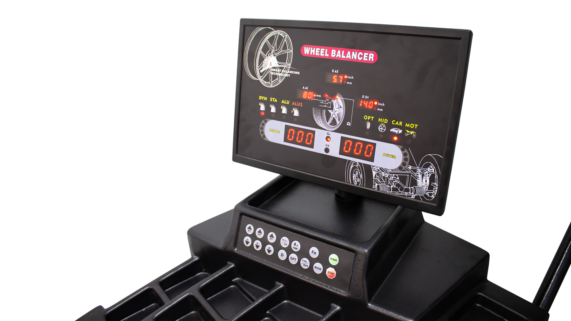 MÁQUINA CALIBRAR RODAS 14"-26" 220V