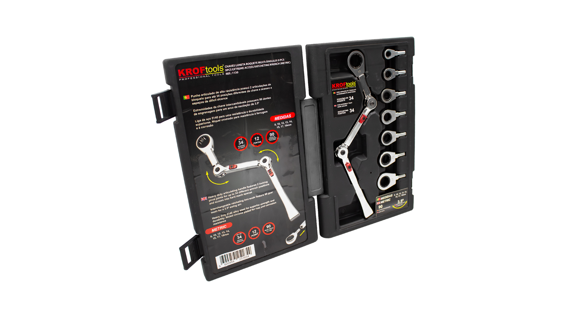 LLAVES DE ESTRELLA CON CARRACA MULTIANGULAR 9PZS