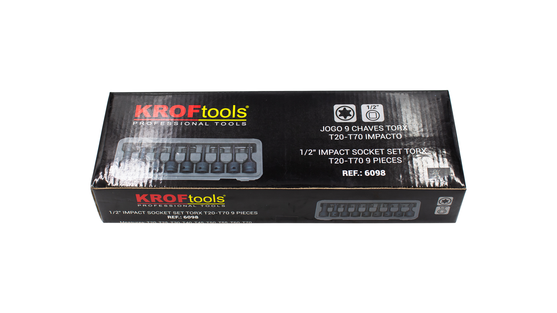 JOGO 9 CHAVES TORX T20-T70 IMPACTO