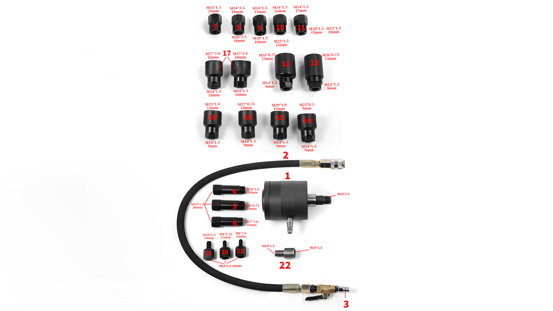 JOGO PNEUMÁTICO EXTRATOR INJETOR