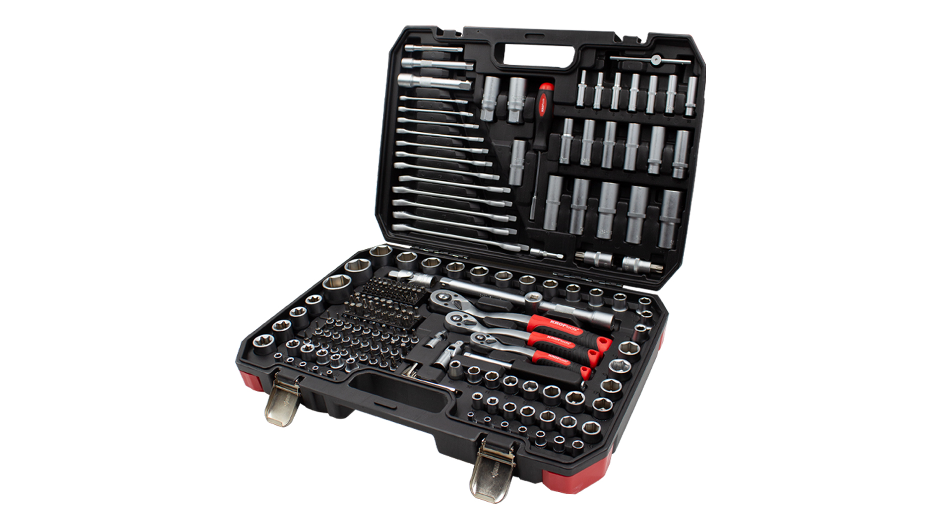 JOGO CHAVES CAIXA 219PCS 1/4"-3/8"-1/2"