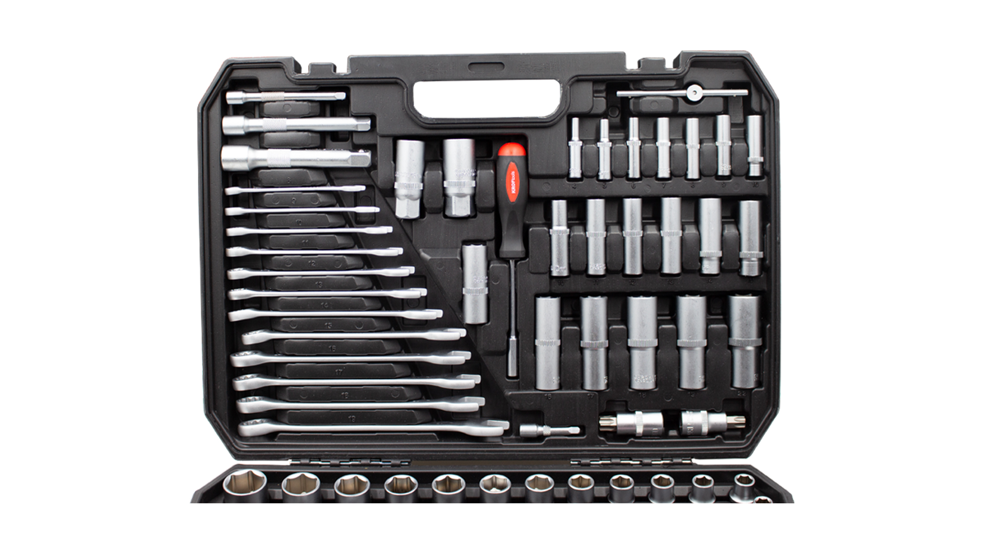 JOGO CHAVES CAIXA 219PCS 1/4"-3/8"-1/2"