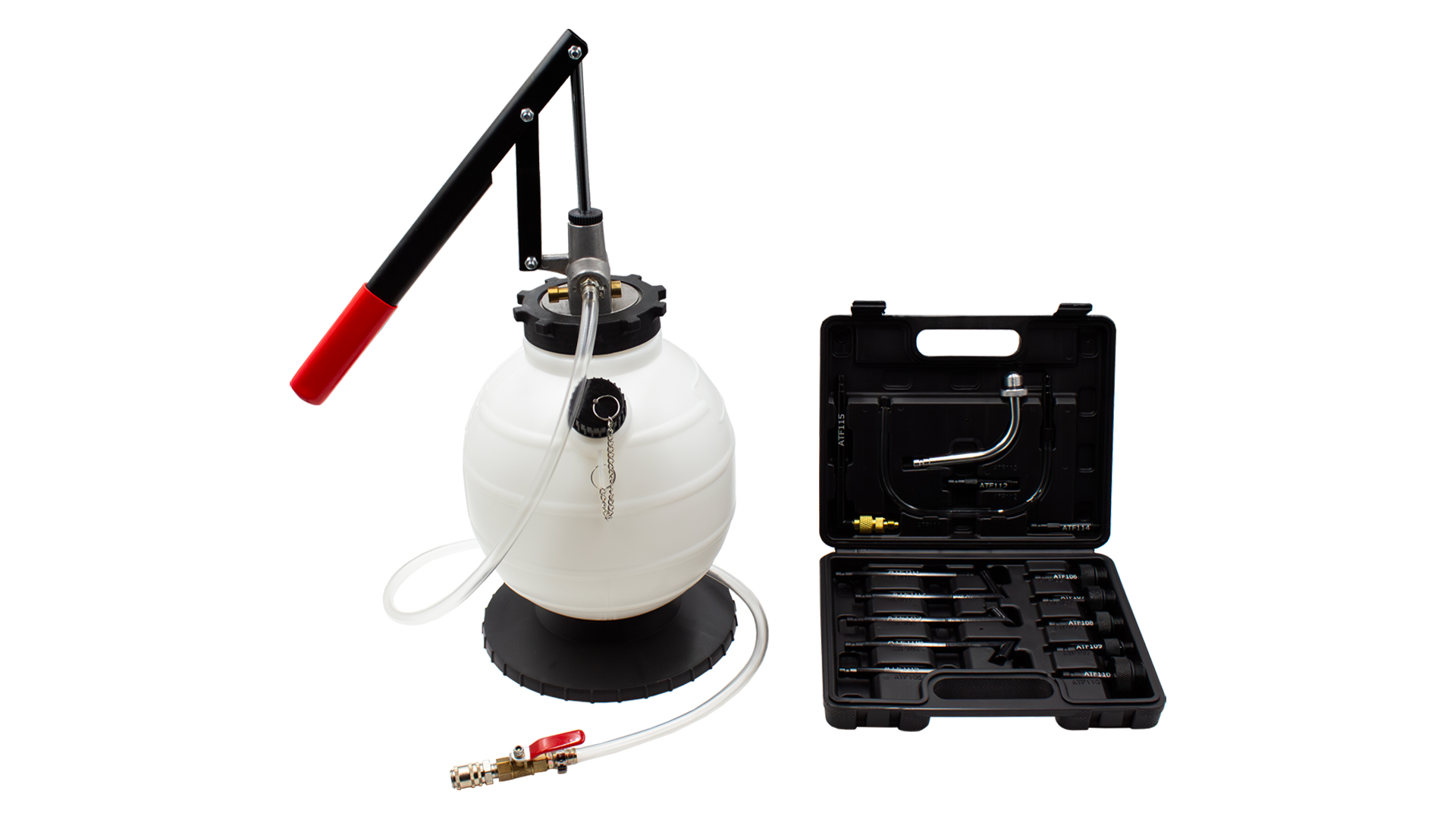 FILL IN TRANSMISSION OIL PUMP WITH 15 ADAPTERS