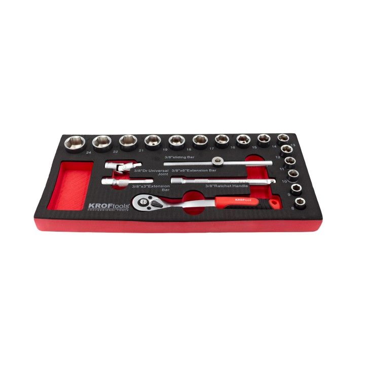 MDULO 20PCS CHAVES CAIXA 3/8