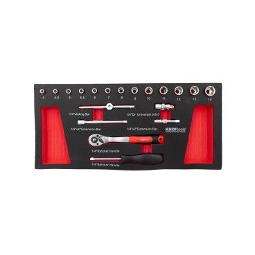 MDULO 19PCS CHAVE CAIXA 1/4"