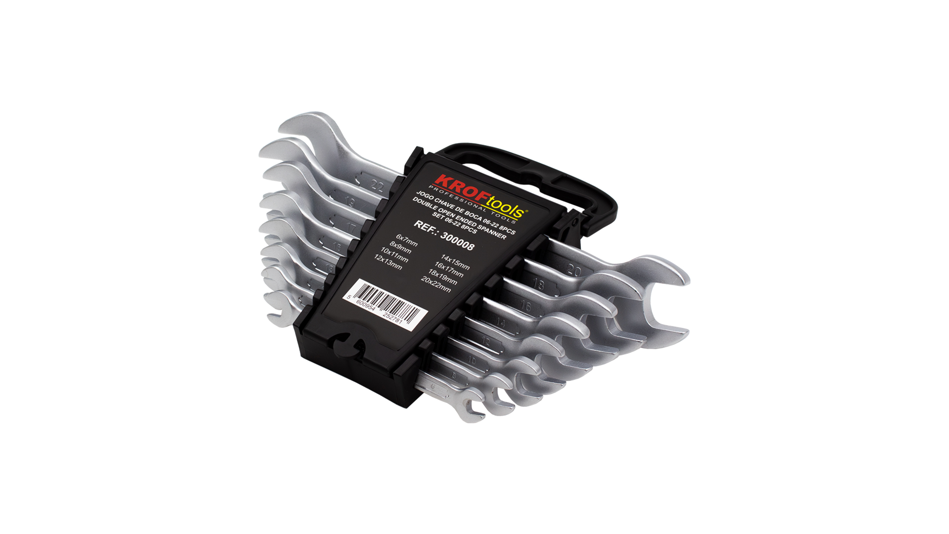 DOUBLE OPEN ENDED SPANNER SET 06-22 8PCS