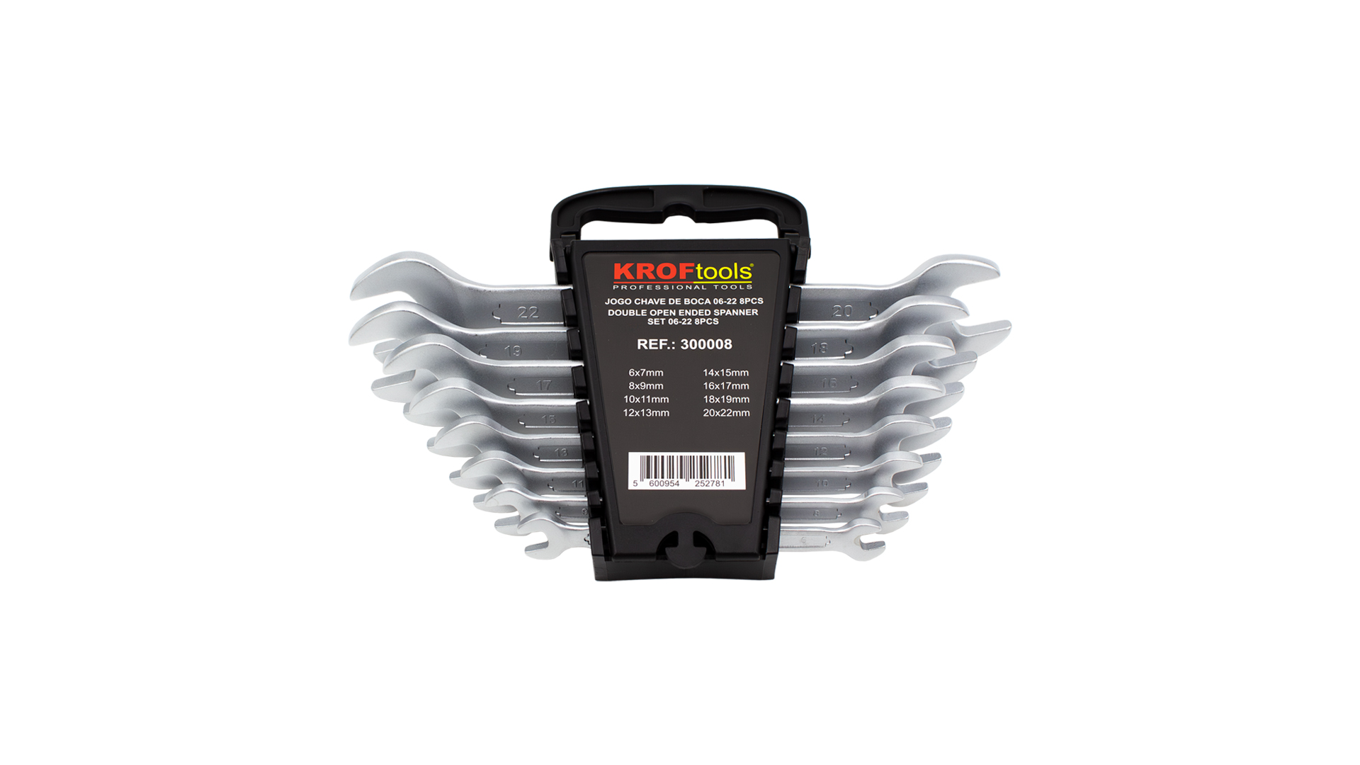 DOUBLE OPEN ENDED SPANNER SET 06-22 8PCS