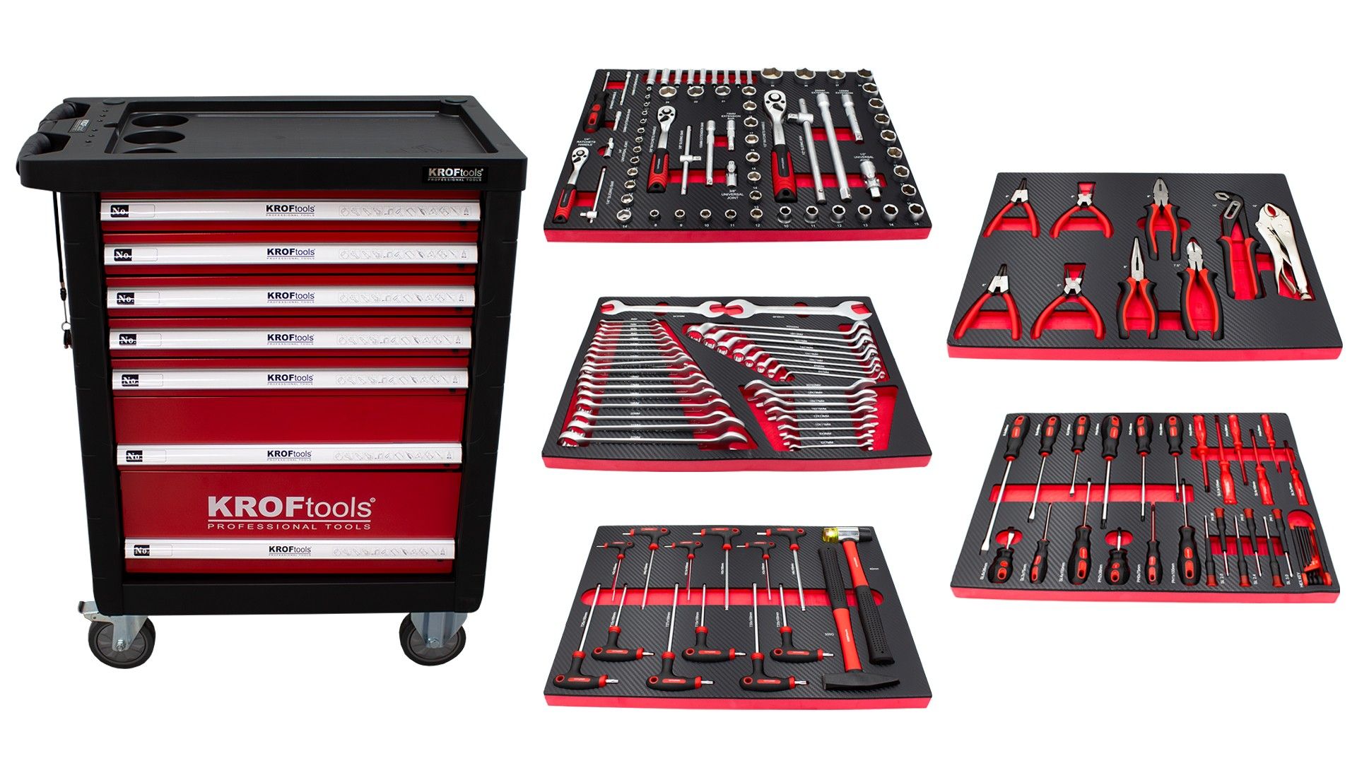 ARMADIO PORTA ATTREZZI 7 CASSETTI 160PZ