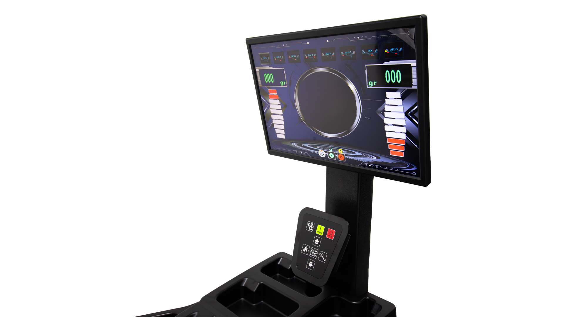 MÁQUINA CALIBRAR RODAS AUTOMÁTICO 10"- 24" C/ LASER e LCD 21"