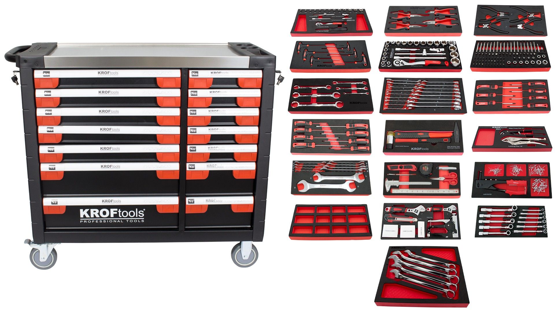 CARRO HERRAMIENTAS 14 CAJONES 327 PIEZAS