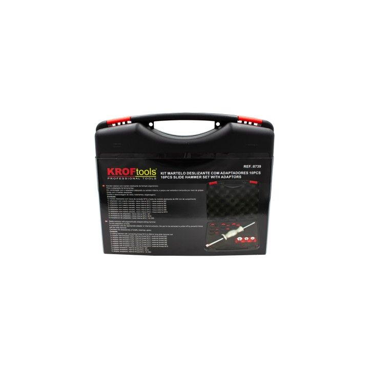 KIT MARTELO DESLIZANTE COM ADAPTADORES 10PCS