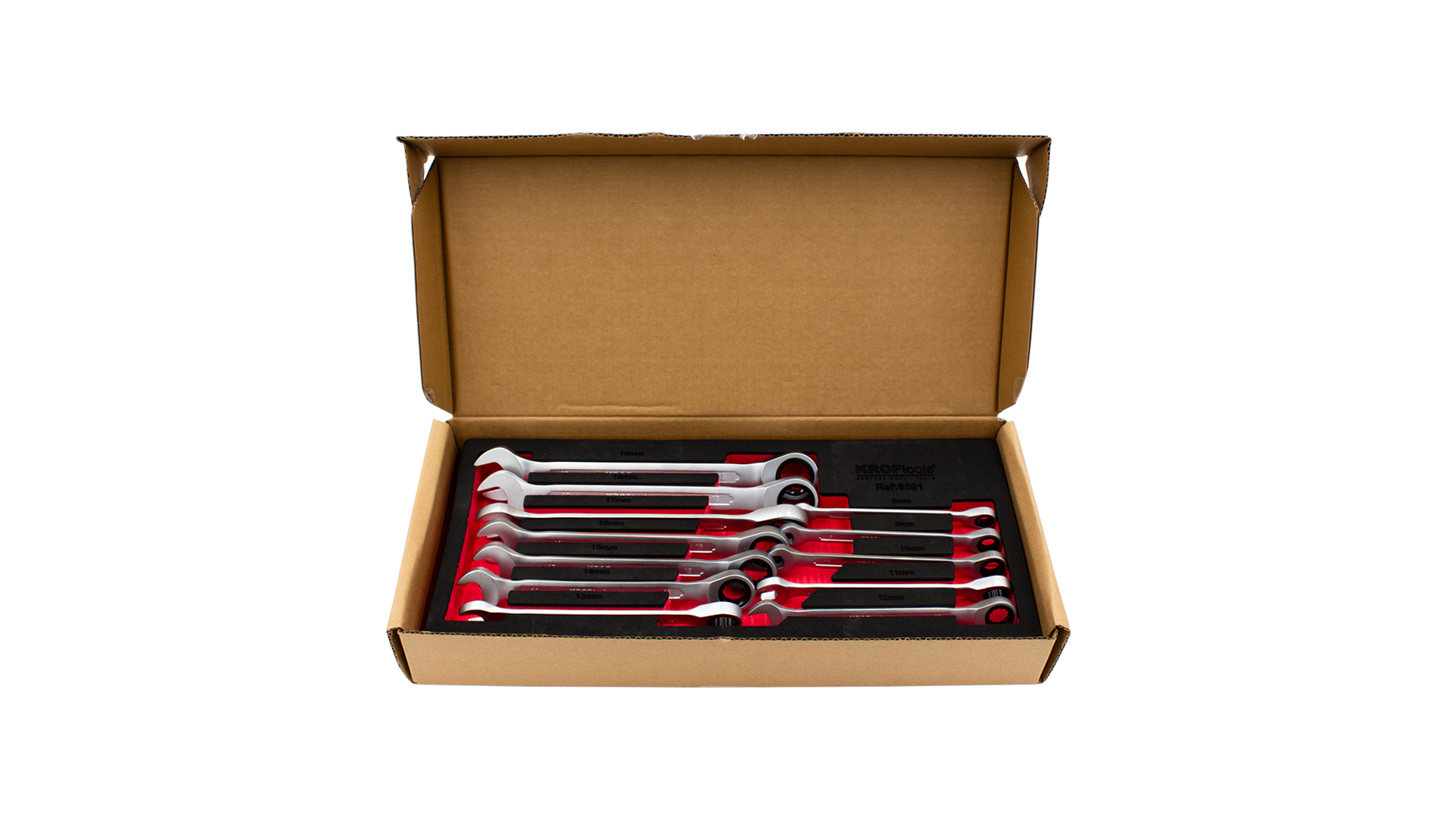 RATCHET COMBINATION WRENCH SET 12PCS