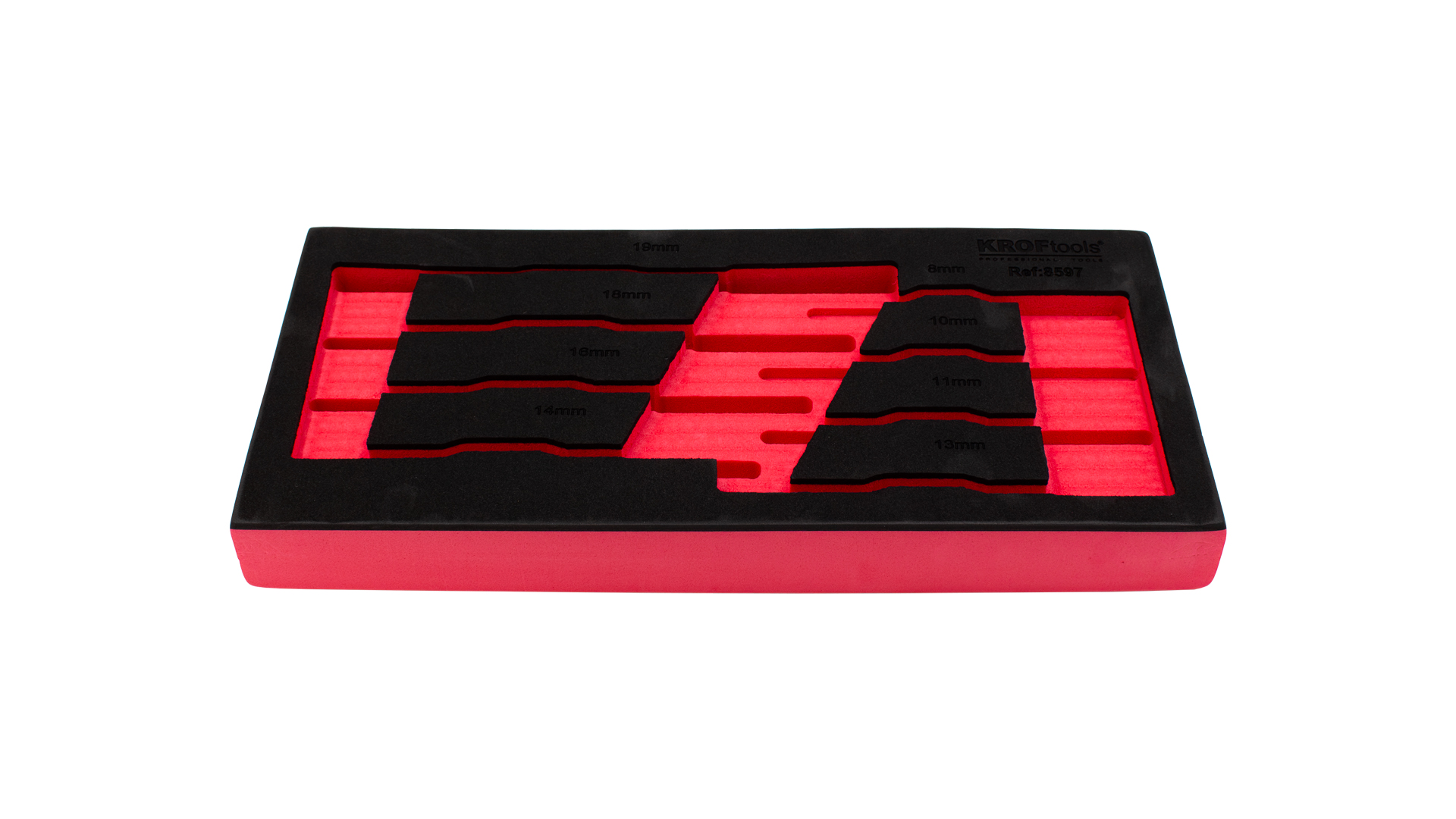 MÓDULO VACIO LLAVES COMBINADAS C/ CARRACA FLEXIBLE 8PZS