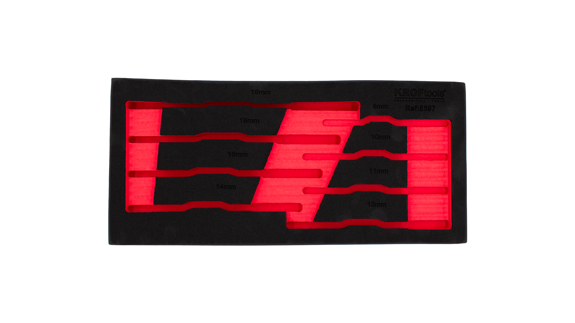 MÓDULO VACIO LLAVES COMBINADAS C/ CARRACA FLEXIBLE 8PZS