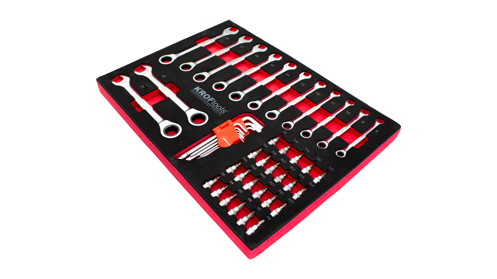 MODULO LLAVES COMINADAS CON CARRACA Y PUNTAS 1/4"