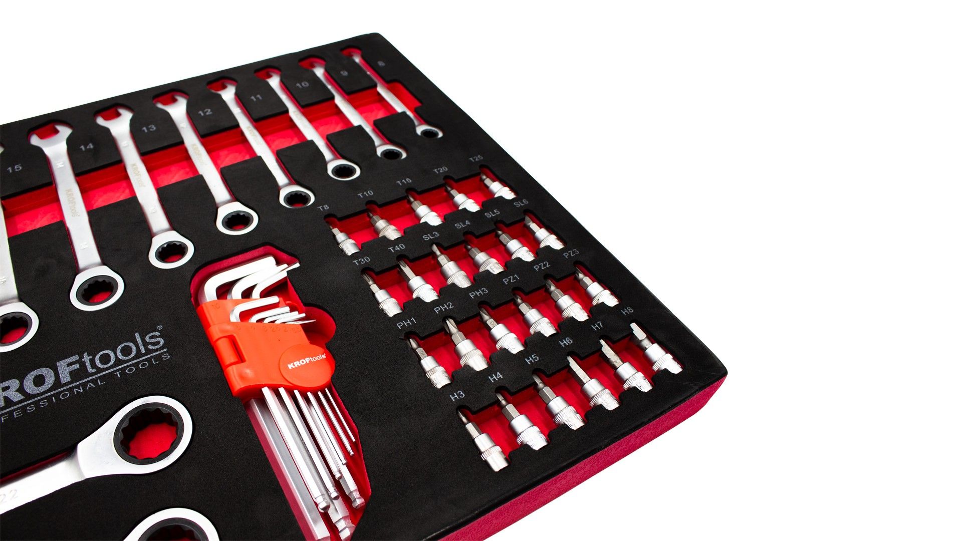 MODULO LLAVES COMINADAS CON CARRACA Y PUNTAS 1/4"