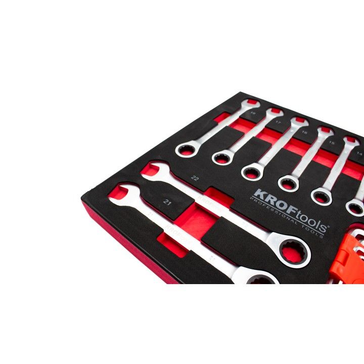 MODULO LLAVES COMINADAS CON CARRACA Y PUNTAS 1/4