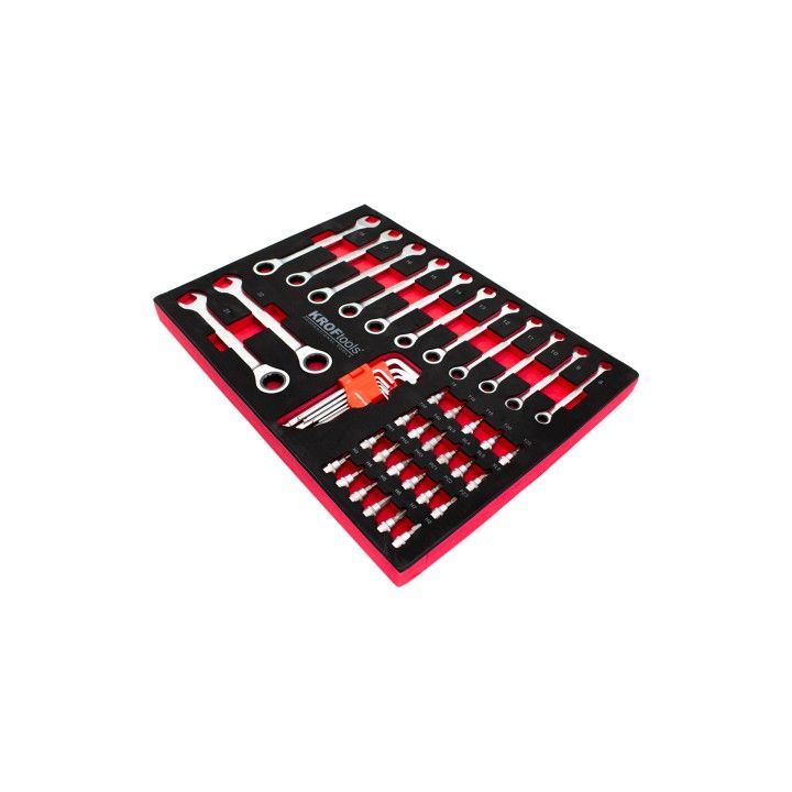 MODULO LLAVES COMINADAS CON CARRACA Y PUNTAS 1/4