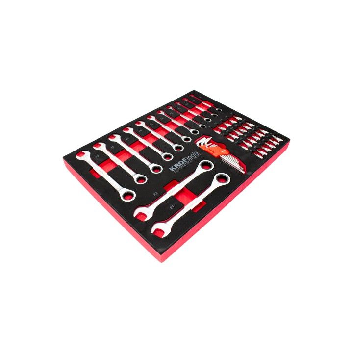 MODULO LLAVES COMINADAS CON CARRACA Y PUNTAS 1/4