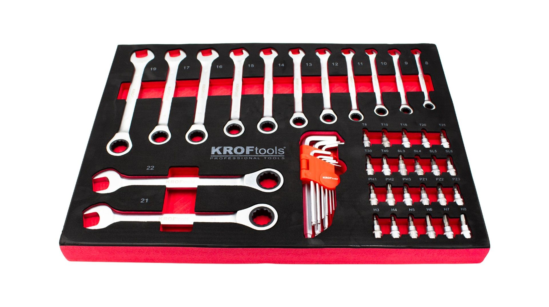 MODULO LLAVES COMINADAS CON CARRACA Y PUNTAS 1/4"