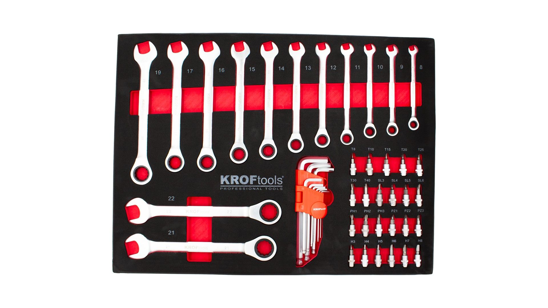 MODULO LLAVES COMINADAS CON CARRACA Y PUNTAS 1/4"