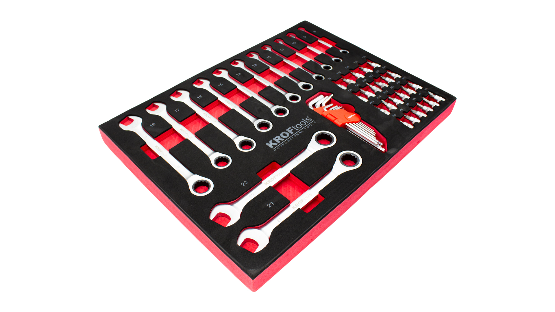 MODULO LLAVES COMINADAS CON CARRACA Y PUNTAS 1/4"