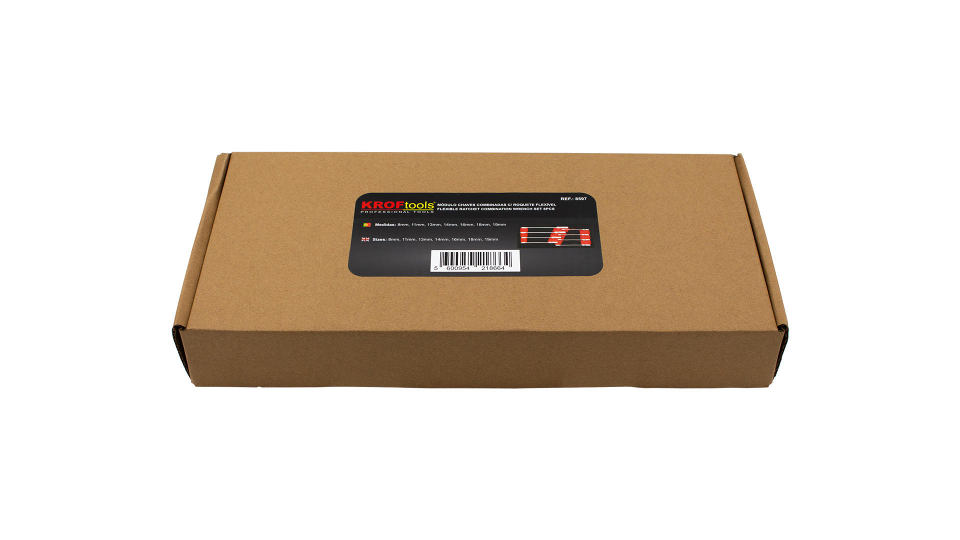 MÓDULO LLAVES COMBINADAS C/ CARRACA FLEXIBLE 8PZS