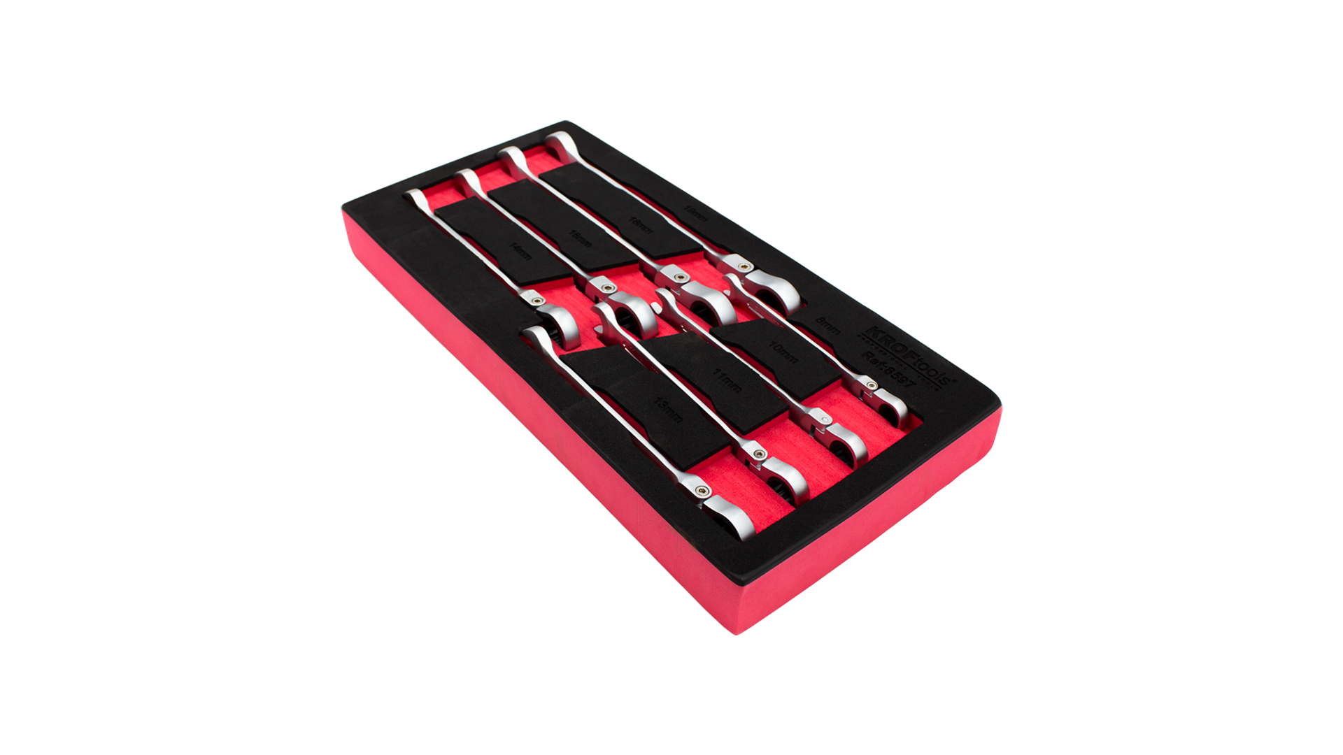 MÓDULO LLAVES COMBINADAS C/ CARRACA FLEXIBLE 8PZS