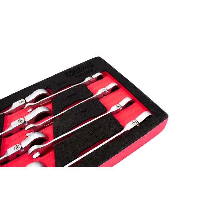 MDULO LLAVES COMBINADAS C/ CARRACA FLEXIBLE 8PZS