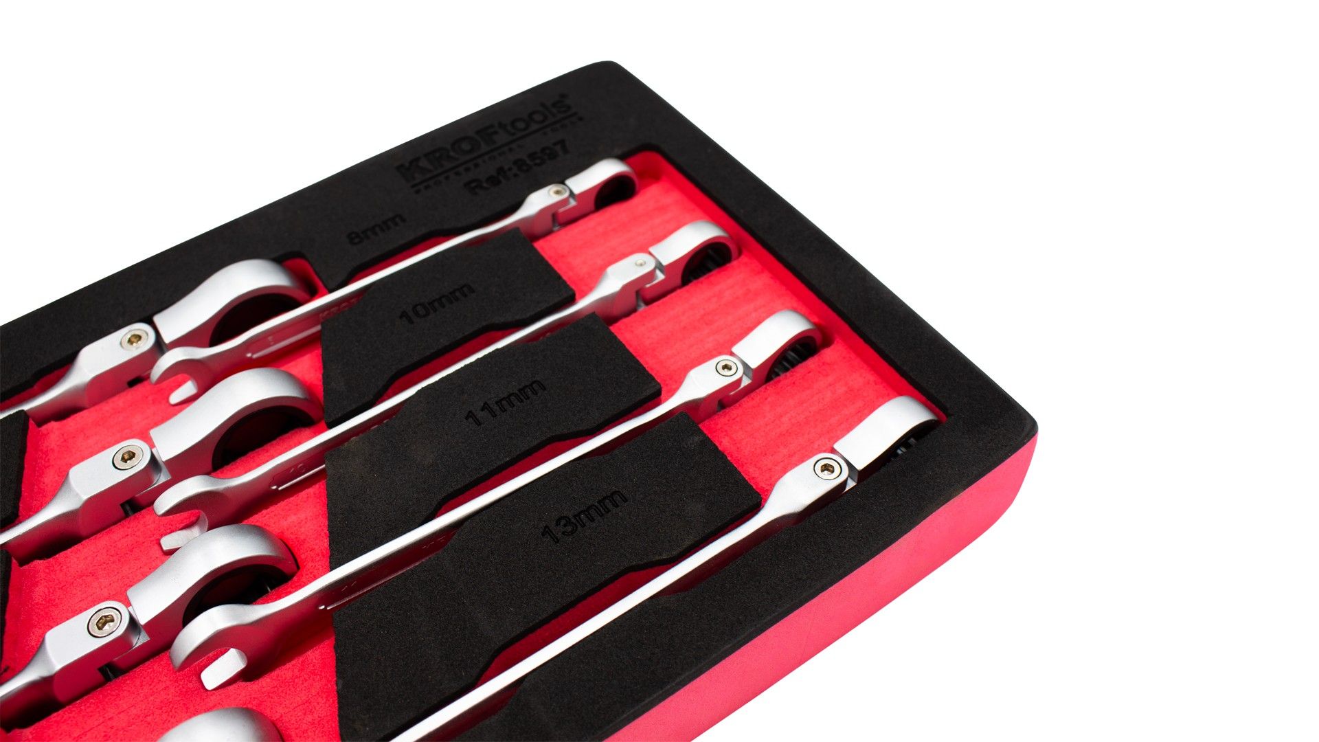 MÓDULO LLAVES COMBINADAS C/ CARRACA FLEXIBLE 8PZS