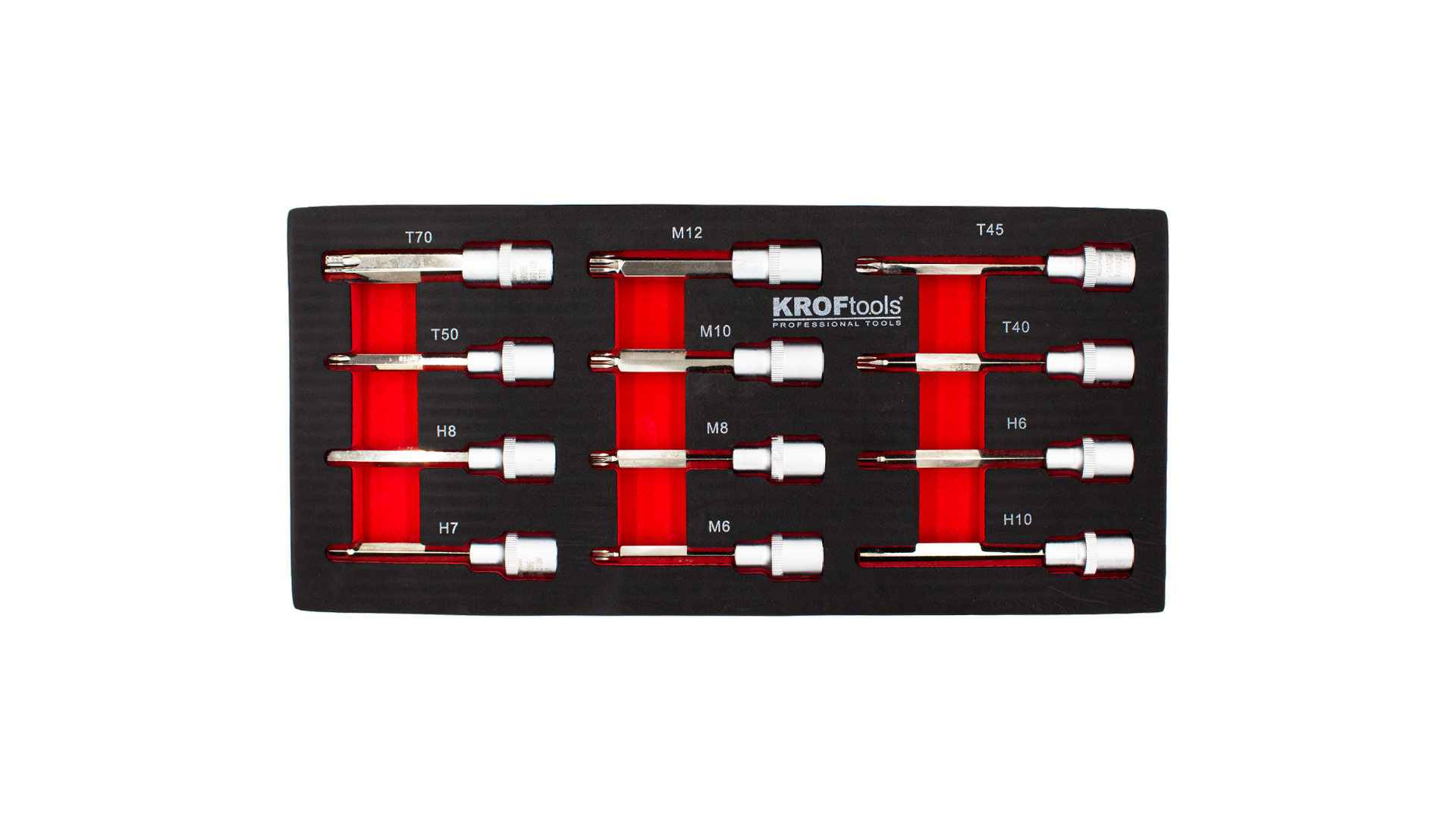 SOCKET WRENCH BIT TORX & HEXAGONAL 1/2” SET 12PCS