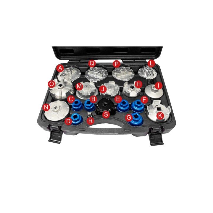 19PCS OIL FILTER CAP WRENCH SET - 2 GENERATION