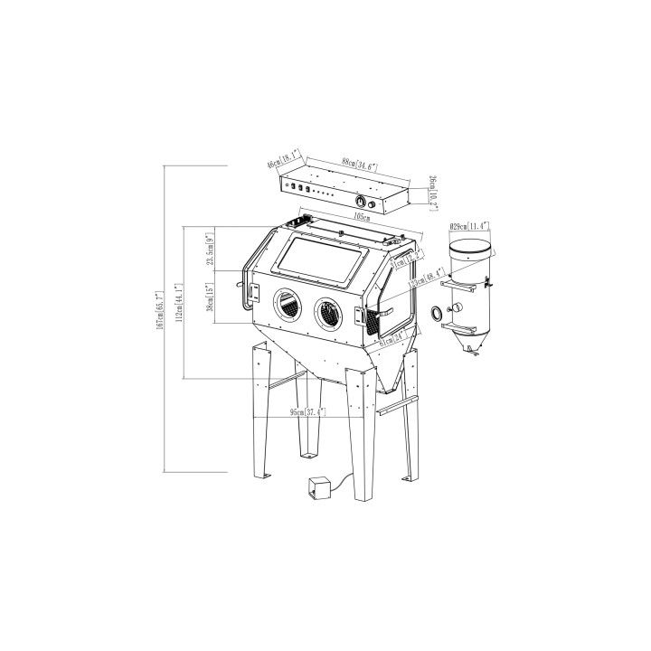 SANDBLASTER CABINET 350L SANDBLASTER CABINET 350L