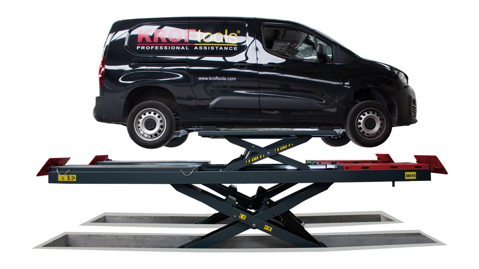 3,5TON DOUBLE SCISSOR LIFT FOR ALIGNMENT W/ LED