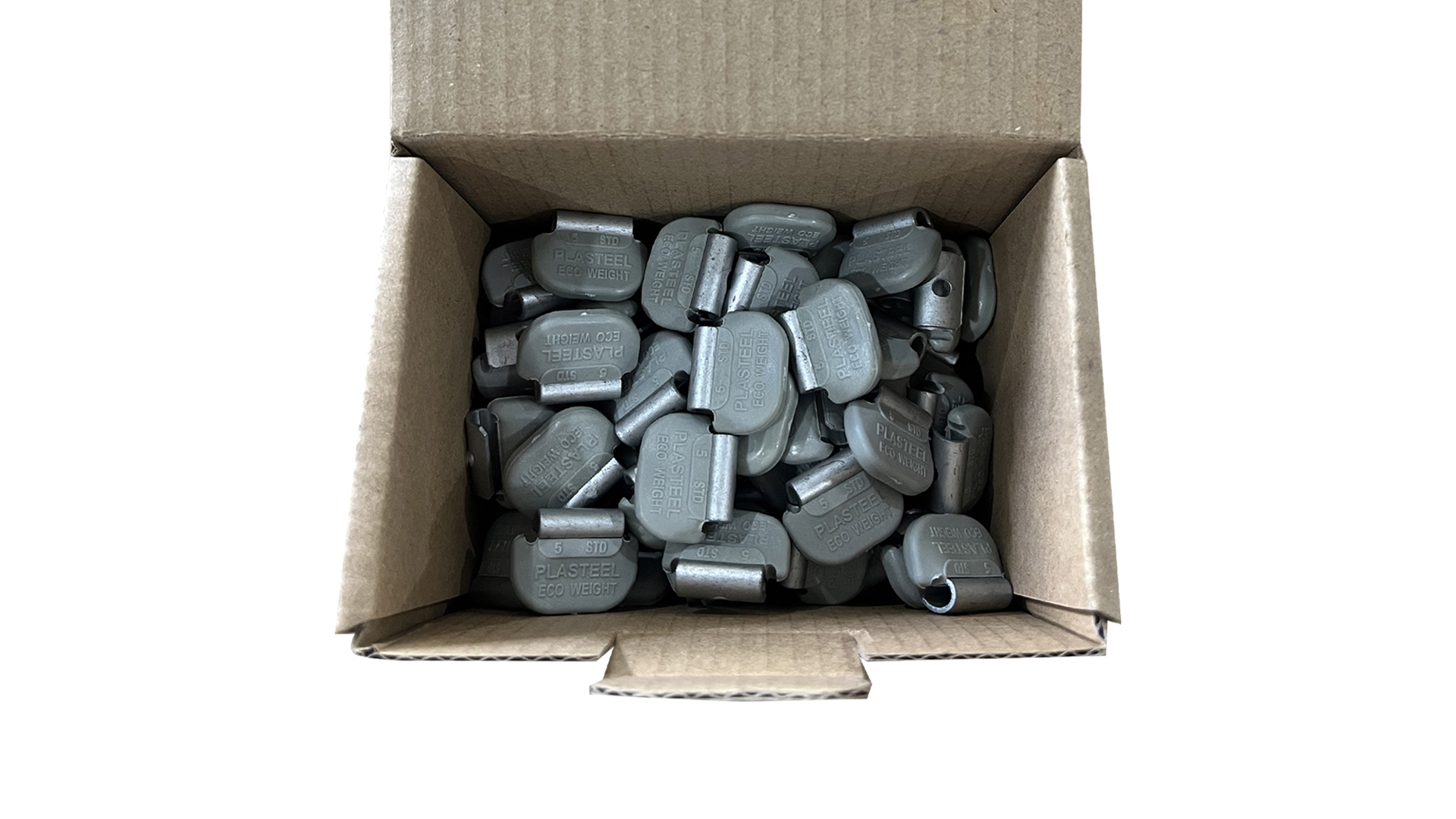 CAIXA PESOS RODA C/ CLIP PLASTIC 5g 100PCS