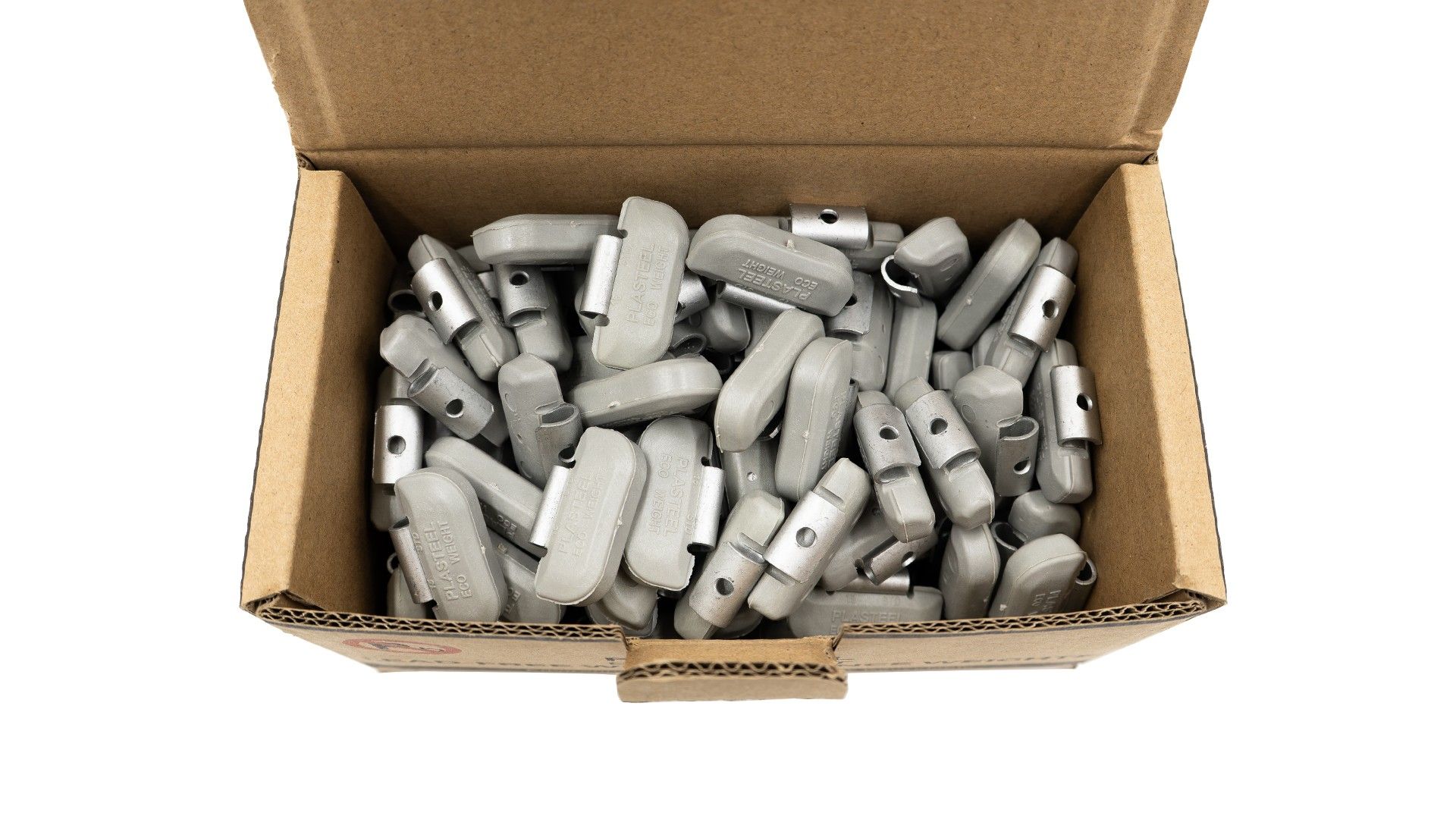 CAIXA PESOS RODA C/ CLIP PLASTICO 15g 100PCS