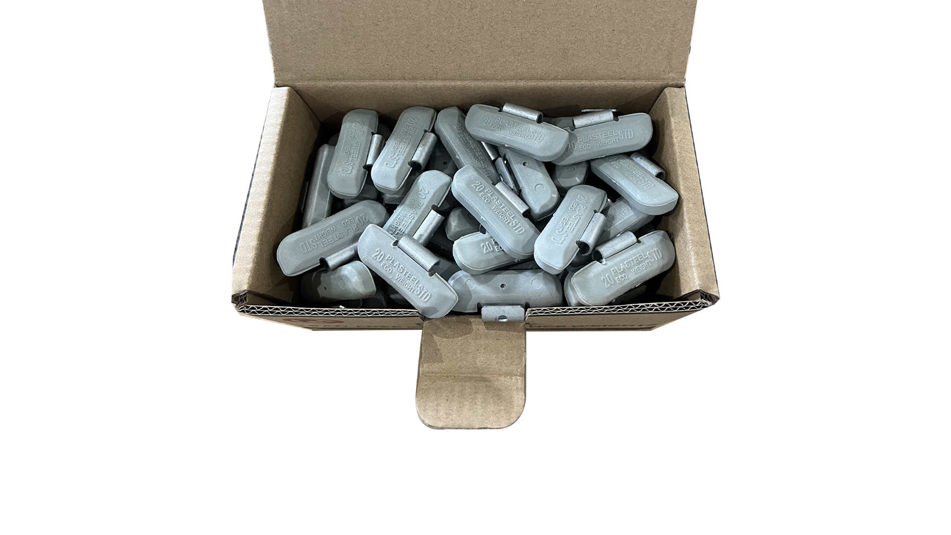 CAIXA PESOS RODA C/ CLIP PLASTICO 20g 100PCS