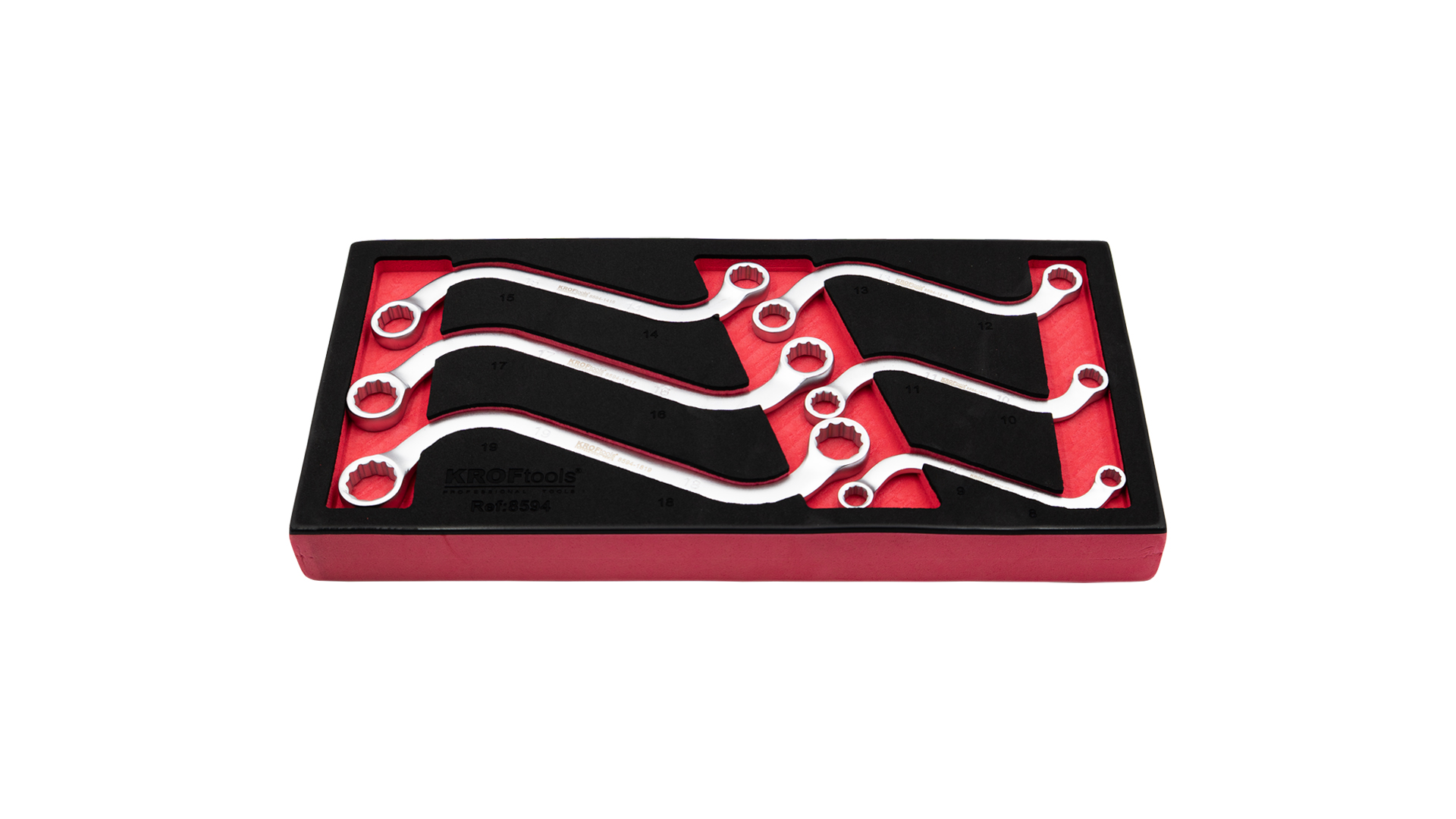 S-FÖRMIGER DOPPEL-RINGSCHLÜSSEL-SATZ 6-TLG