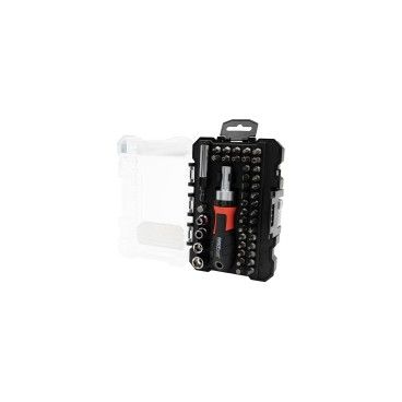 CONJUNTO BITS C/ CHAVE DE FENDAS DE ROQUETE 1/4" 43PCS CONJUNTO BITS C/ CHAVE DE FENDAS DE ROQUETE 1/4" 43PCS