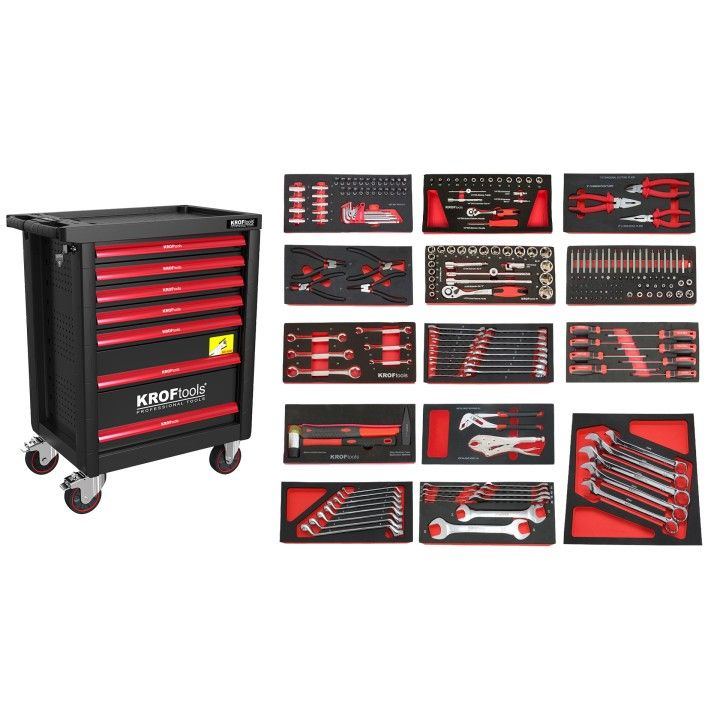 CARRO FERRAMENTA 7 GAVETAS 236PCS PRETO CARRO FERRAMENTA 7 GAVETAS 236PCS PRETO
