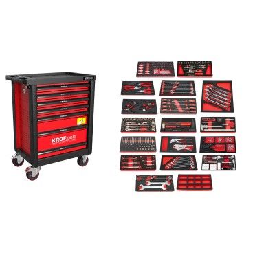CARRO FERRAMENTA VERMELHO 7 GAVETAS 352PCS
