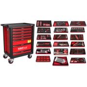 CARRO FERRAMENTA VERMELHO 7 GAVETAS 257PCS CARRO FERRAMENTA VERMELHO 7 GAVETAS 257PCS