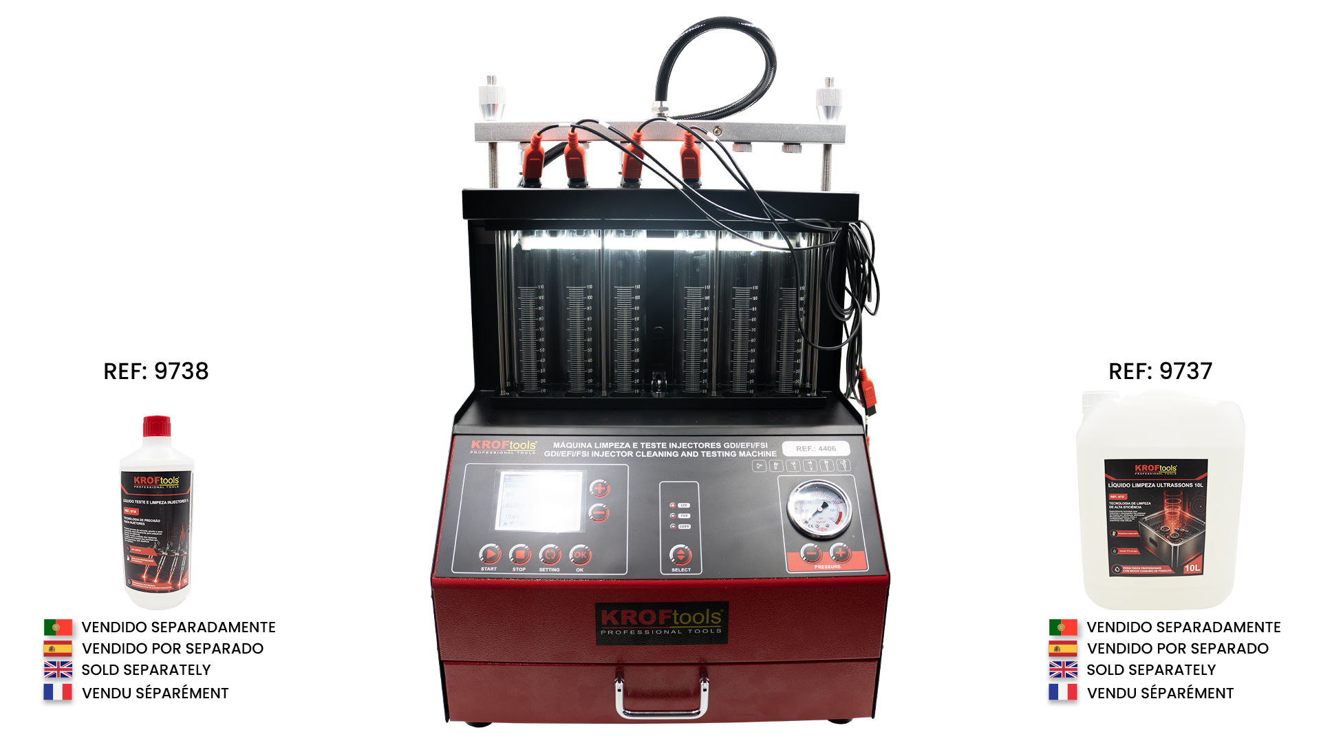 GDI/EFI/FSI INJECTOR CLEANING AND TESTING MACHINE STANDARD INJECTORS