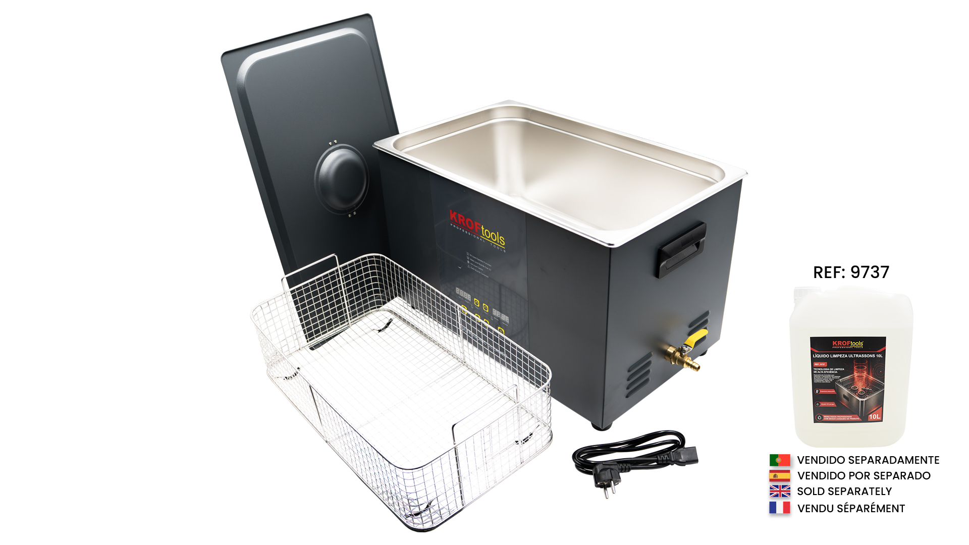 MÁQUINA LIMPEZA PEÇAS ULTRASÓNICA 30L
