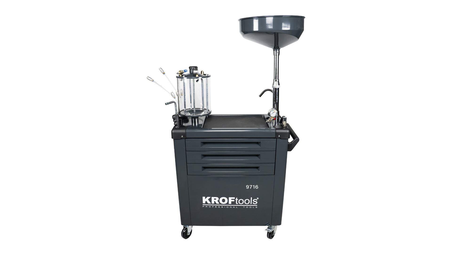 ASPIRADOR ACEITE CON VISUALIZADOR 90L 3 CAJONES VACIO